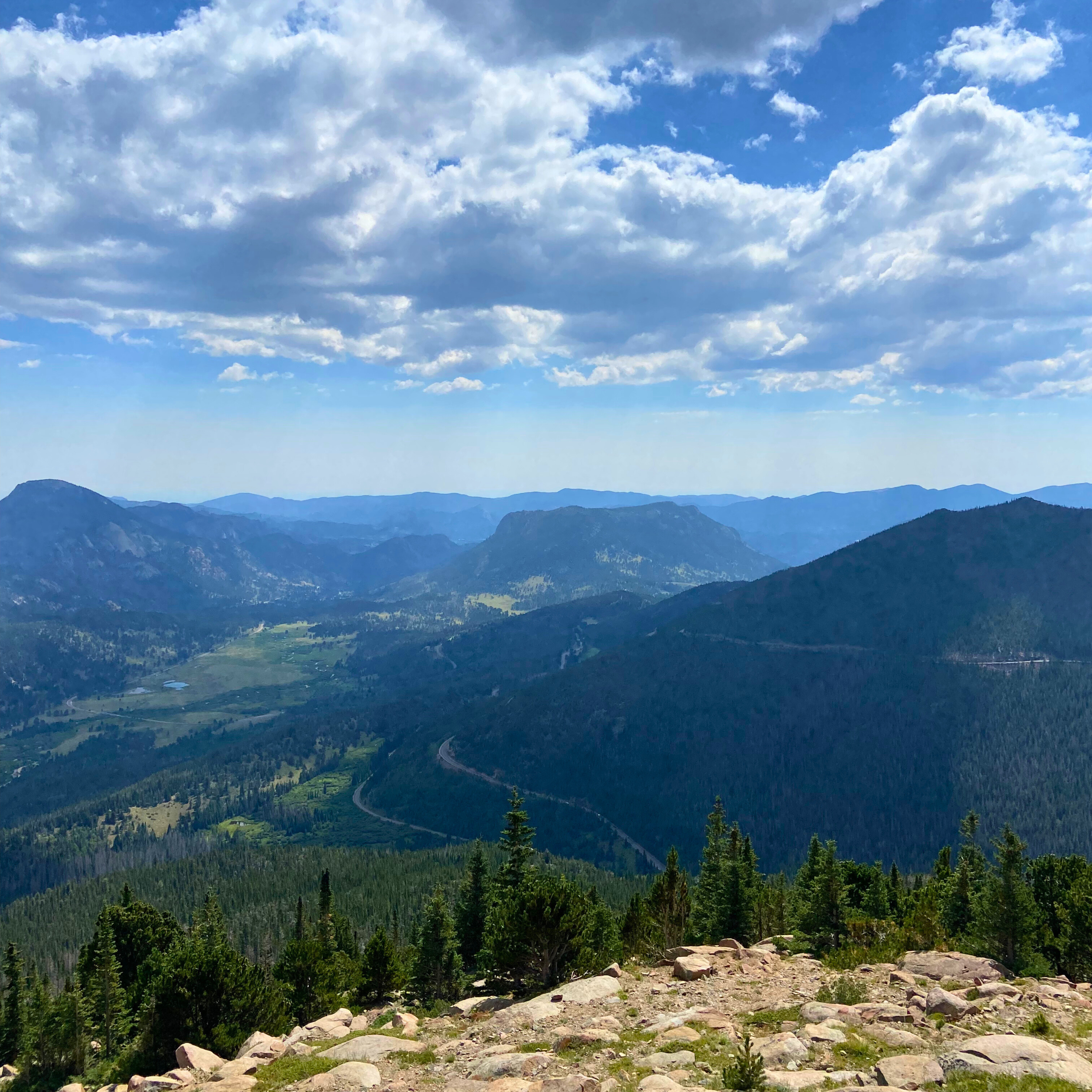 View from Trail Ridge Road at Rocky Mountain National Park